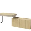 Biurko 130 cm z komodą do pokoju Luca LC10 beż piaskowy