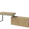 Biurko z komodą do pokoju 130 cm Luca LC10 eukaliptus