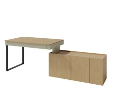 Biurko z komodą do pokoju 130 cm Luca LC10 eukaliptus