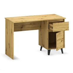 Biurko z szafką i szufladą, dąb artisan BORG