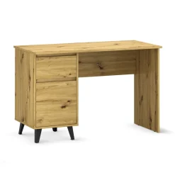 Biurko z szafką i szufladą, dąb artisan BORG