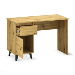 Biurko z szafką i szufladą, dąb artisan BORG