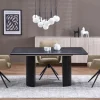 BOLERO stół rozkładany 160-250x90x78 cm dąb naturalny/czarny (3p=1szt)1 sztuka