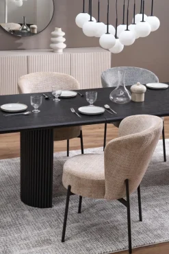 BOLERO stół rozkładany 160-250x90x78 cm dąb naturalny/czarny (3p=1szt)1 sztuka