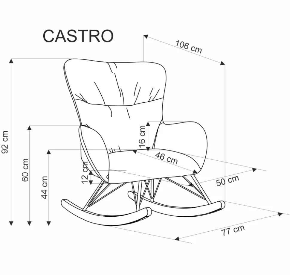 CASTRO fotel wypoczynkowy popielaty (1p=1szt)1 sztuka