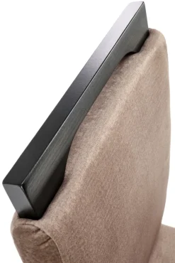 CLARION 2 krzesło czarny / tap: MONOLITH 09 (j. brąz) (1p=2szt)1 sztuka