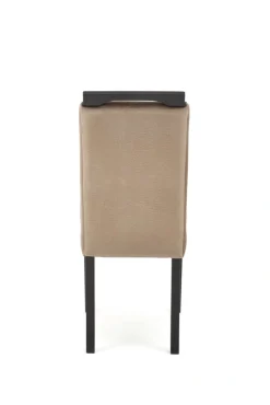 CLARION 2 krzesło czarny / tap: MONOLITH 09 (j. brąz) (1p=2szt)1 sztuka