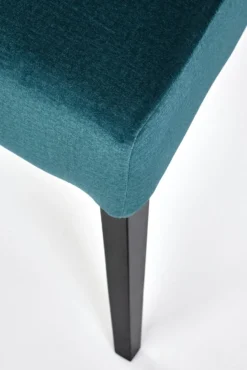 CLARION 2 krzesło czarny / tap: MONOLITH 37 (c. zielony) (1p=2szt)1 sztuka