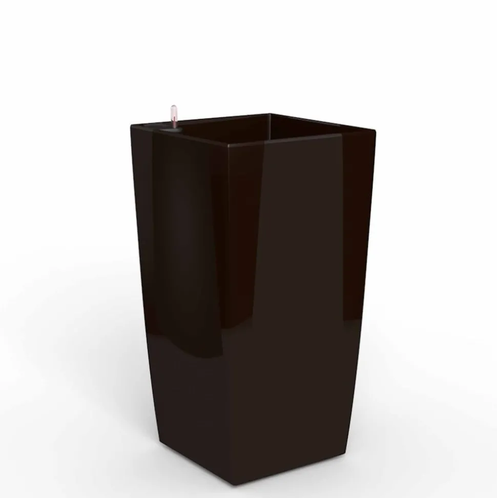 Cube reprezentacyjna donica w kolorze brązowym z wkładem nawadniającym 39x39x76
