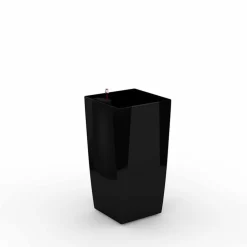 Cube reprezentacyjna donica w kolorze czarnym z wkładem nawadniającym 22x22x41