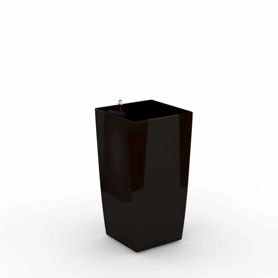 Cube reprezentacyjna donica w kolorze brązowym z wkładem nawadniającym 22x22x41