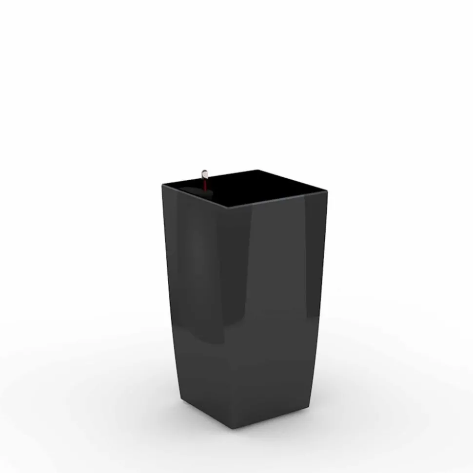 Cube reprezentacyjna donica w kolorze szarym z wkładem nawadniającym 22x22x41