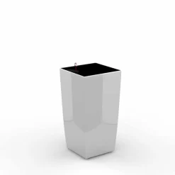 Cube reprezentacyjna donica w kolorze białym z wkładem nawadniającym 22x22x41