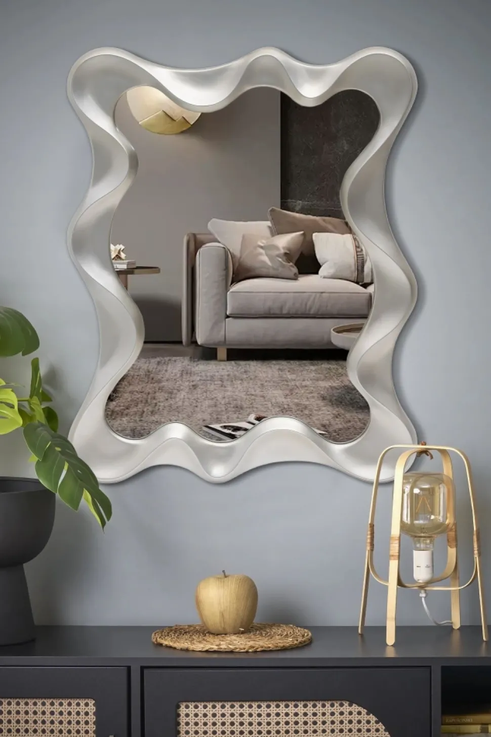 DECO lustro ścienne, srebrny antyczny (1p=1szt)1 sztuka