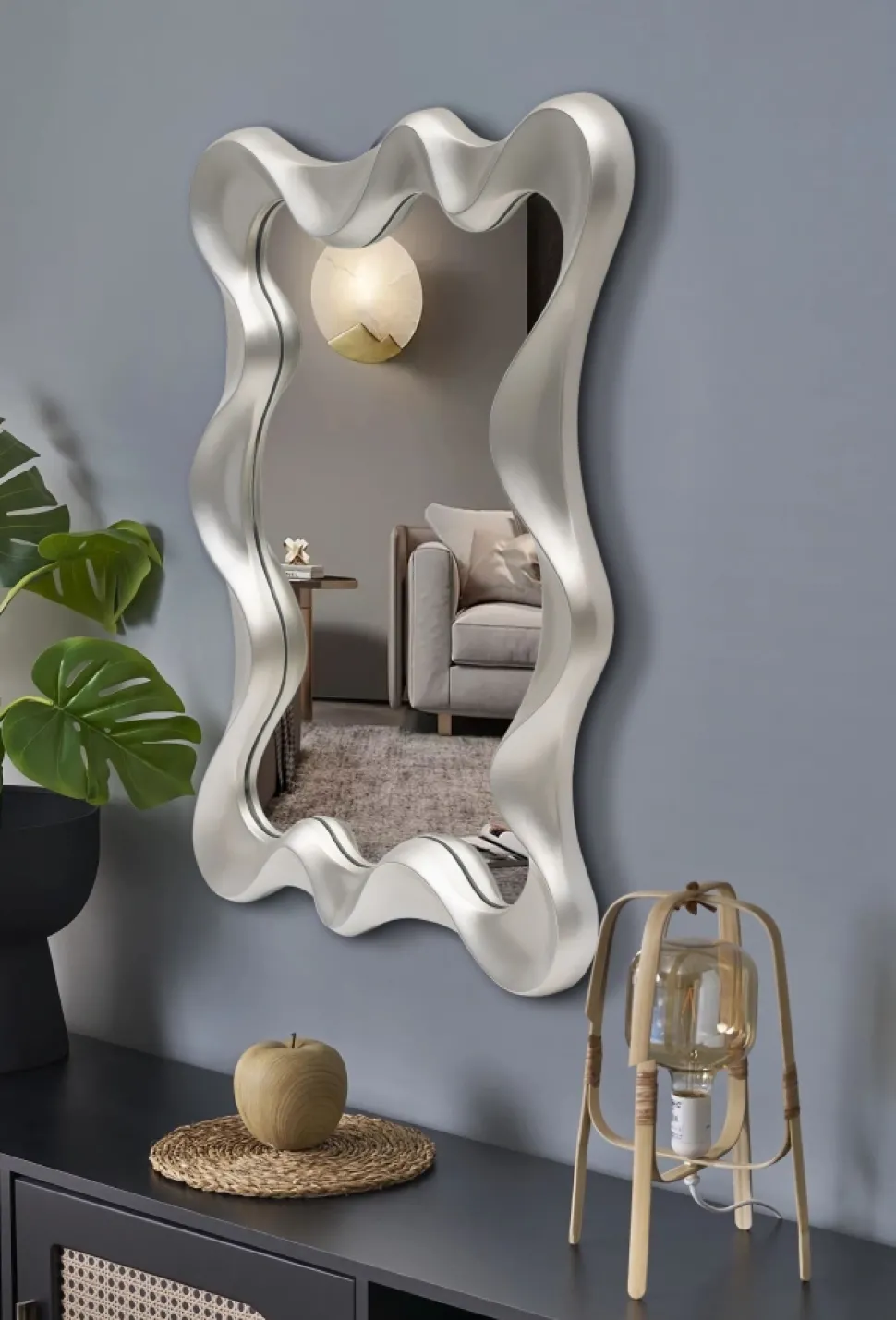 DECO lustro ścienne, srebrny antyczny (1p=1szt)1 sztuka