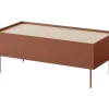 DESIN ŁAWA 120 2SZ - ceramic red / dąb nagano