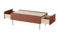 DESIN ŁAWA 120 2SZ - ceramic red / dąb nagano
