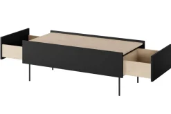 DESIN ŁAWA 120 2SZ - czarny mat / dąb nagano
