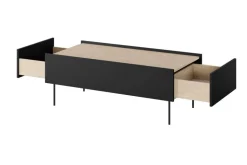 DESIN ŁAWA 120 2SZ - czarny mat / dąb nagano