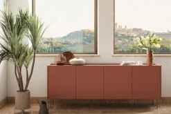 DESIN KOMODA 220 4D - ceramic red / dąb nagano