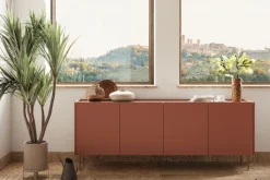 DESIN KOMODA 220 4D - ceramic red / dąb nagano