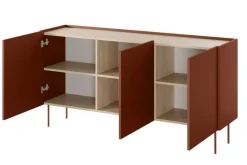 DESIN KOMODA 170 3D - ceramic red / dąb nagano