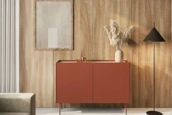 DESIN KOMODA 120 2D - ceramic red / dąb nagano