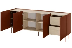 DESIN KOMODA 220 4D2SZ - ceramic red / dąb nagano