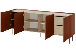 DESIN KOMODA 220 4D2SZ - ceramic red / dąb nagano