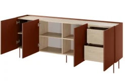 DESIN KOMODA 220 4D2SZ - ceramic red / dąb nagano