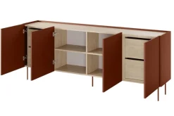 DESIN KOMODA 220 4D4SZ - ceramic red / dąb nagano
