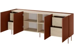 DESIN KOMODA 220 4D4SZ - ceramic red / dąb nagano