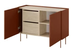 DESIN KOMODA 120 2D2SZ - ceramic red / dąb nagano