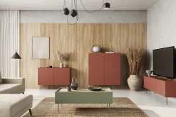 DESIN KOMODA 120 2D2SZ - ceramic red / dąb nagano