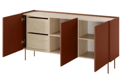 DESIN KOMODA 170 3D2SZ - ceramic red / dąb nagano