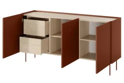 DESIN KOMODA 170 3D2SZ - ceramic red / dąb nagano