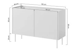 DESIN KOMODA 120 2D2SZ - czarny mat / dąb nagano