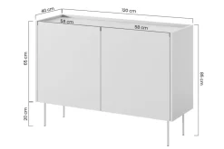 DESIN KOMODA 120 2D2SZ - czarny mat / dąb nagano