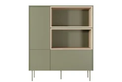 DESIN KOMODA WYSOKA 120 2D1SZ - oliwka / dąb nagano