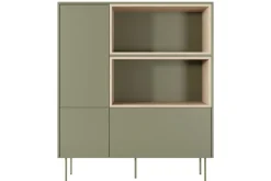 DESIN KOMODA WYSOKA 120 2D1SZ - oliwka / dąb nagano