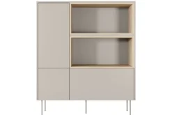 DESIN KOMODA WYSOKA 120 2D1SZ - cashmere / dąb nagano
