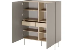 DESIN KREDENS 120 2D2SZ - cashmere / dąb nagano