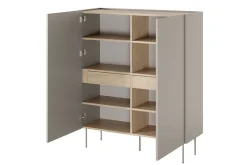 DESIN KREDENS 120 2D2SZ - cashmere / dąb nagano