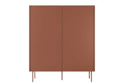 DESIN KREDENS 120 2D2SZ - ceramic red / dąb nagano