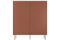 DESIN KREDENS 120 2D2SZ - ceramic red / dąb nagano