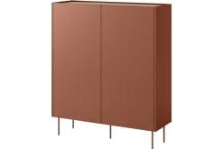 DESIN KREDENS 120 2D2SZ - ceramic red / dąb nagano