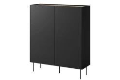 DESIN KREDENS 120 2D2SZ - czarny mat / dąb nagano