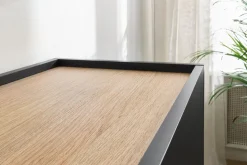 DESIN KREDENS 120 2D2SZ - czarny mat / dąb nagano