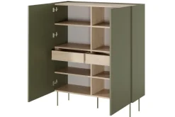 DESIN KREDENS 120 2D2SZ - oliwka / dąb nagano