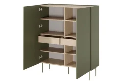 DESIN KREDENS 120 2D2SZ - oliwka / dąb nagano